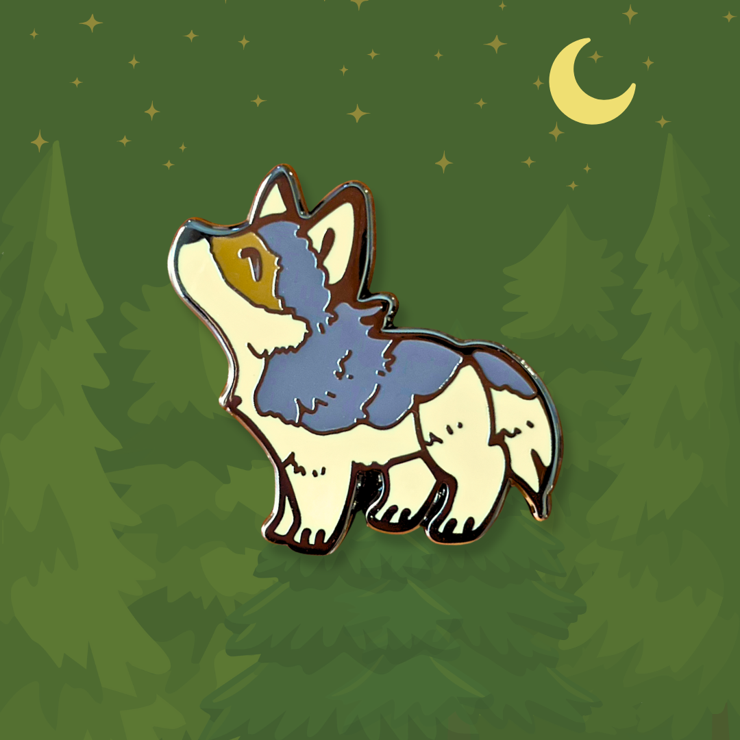 Grey Wolf Pin