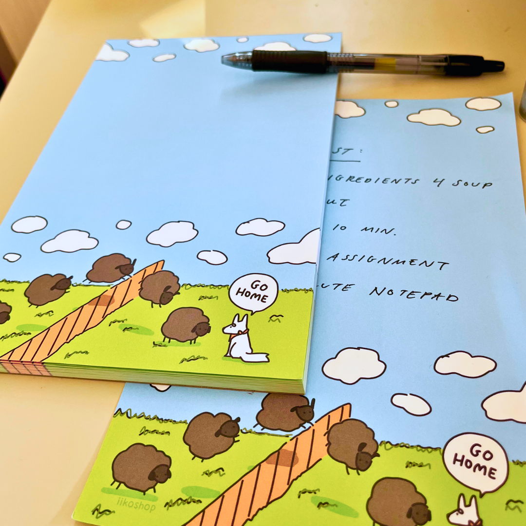Go Home Sheep Notepad for Letters, Daily Notes, To-Do Lists