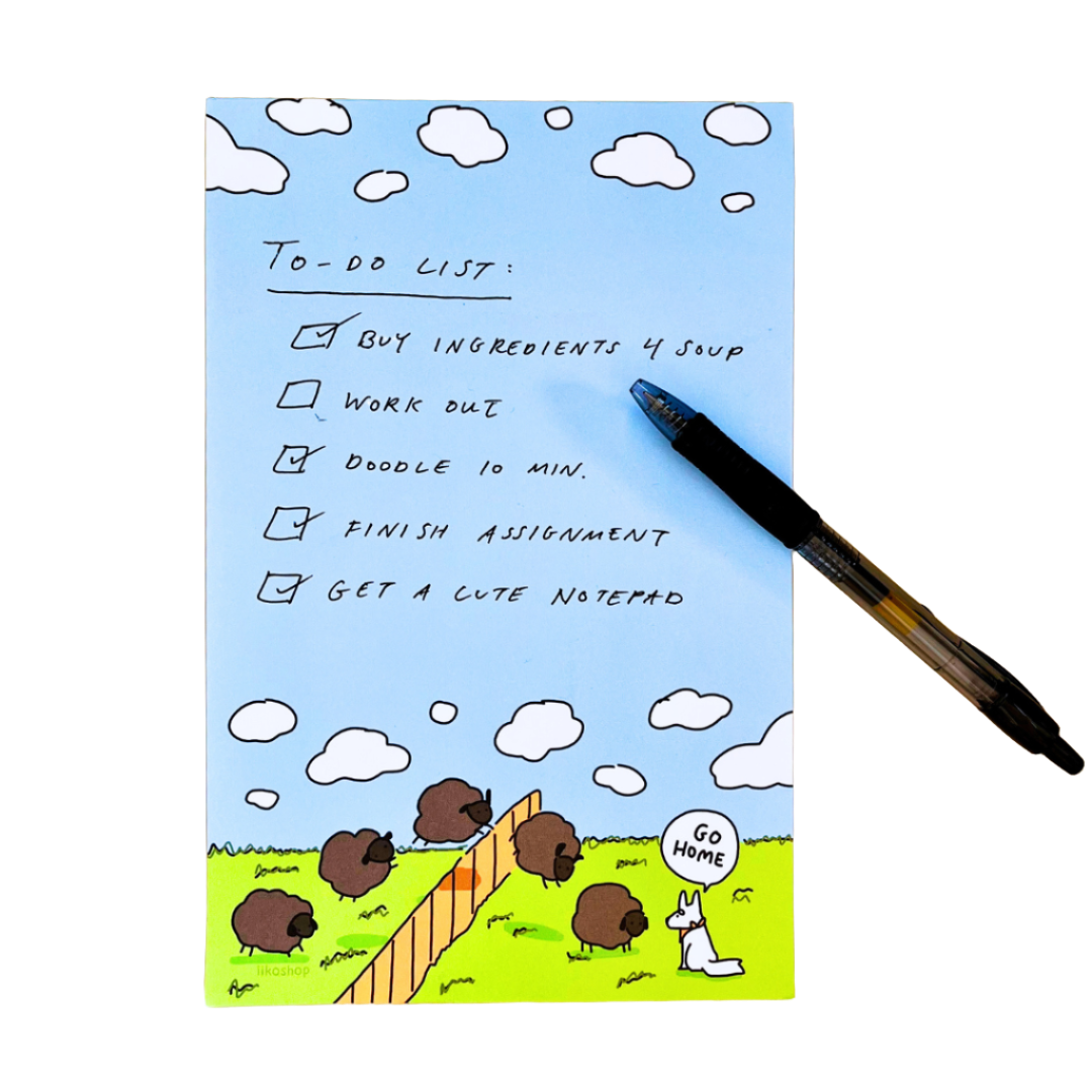 Go Home Sheep Notepad for Letters, Daily Notes, To-Do Lists