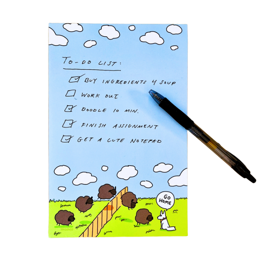 Go Home Sheep Notepad for Letters, Daily Notes, To-Do Lists