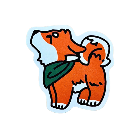 Orange Shiba Inu Sticker