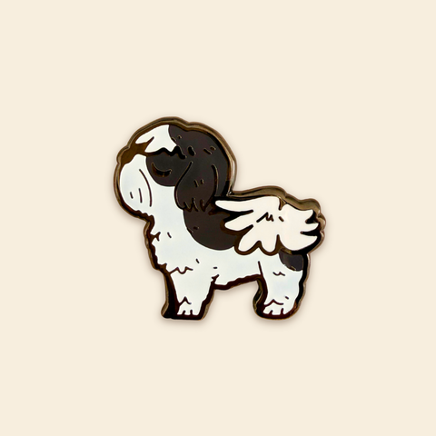 Black and White Shih Tzu Pin
