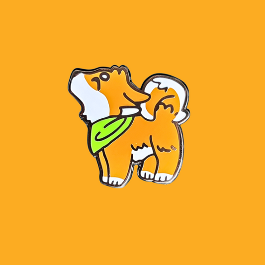 Orange Shiba Inu Twin Pin