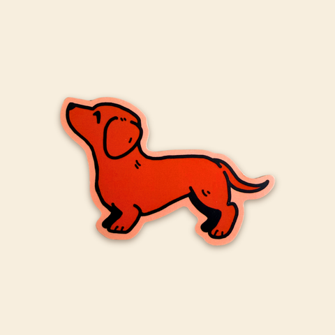 Red Dachshund Sticker