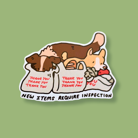 Doggy Grocery Inspection Sticker