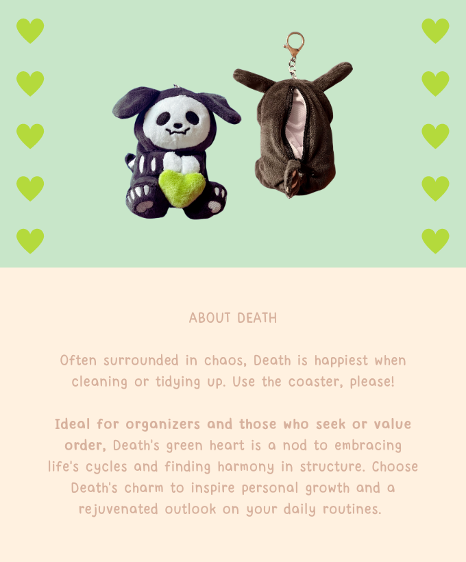 Death Plush Keychain (Fundraiser Item)