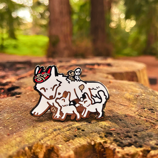Moro and Pups Pin