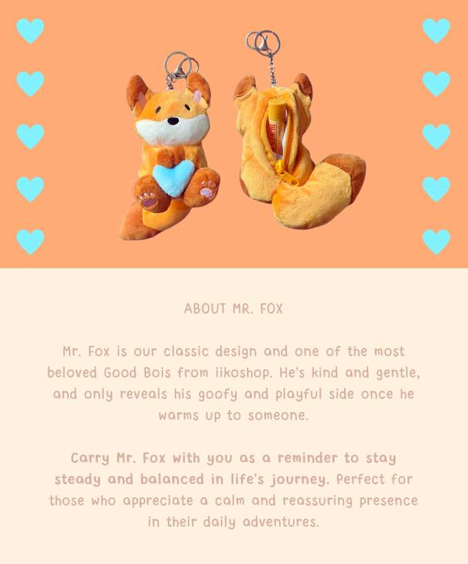 Mr. Fox Plush Keychain (Fundraiser Item)