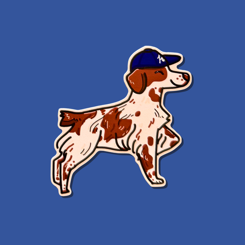 Spaniel with Blue Hat Sticker