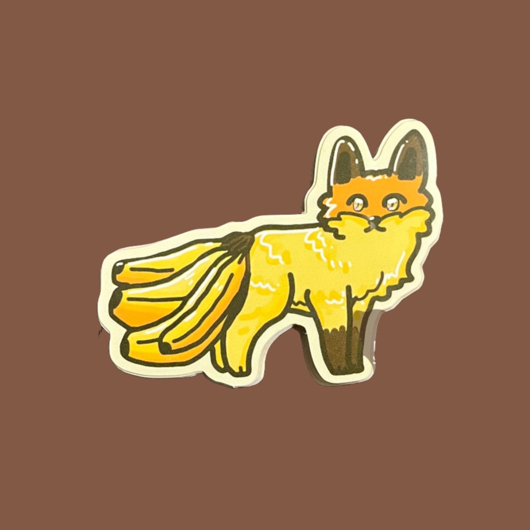 Banana Kitsune Sticker - iikoshop - Sticker