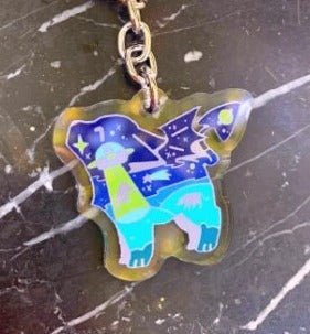 Blue Crop Circle Country Keychain • STRAYSAINT COLLAB - iikoshop -