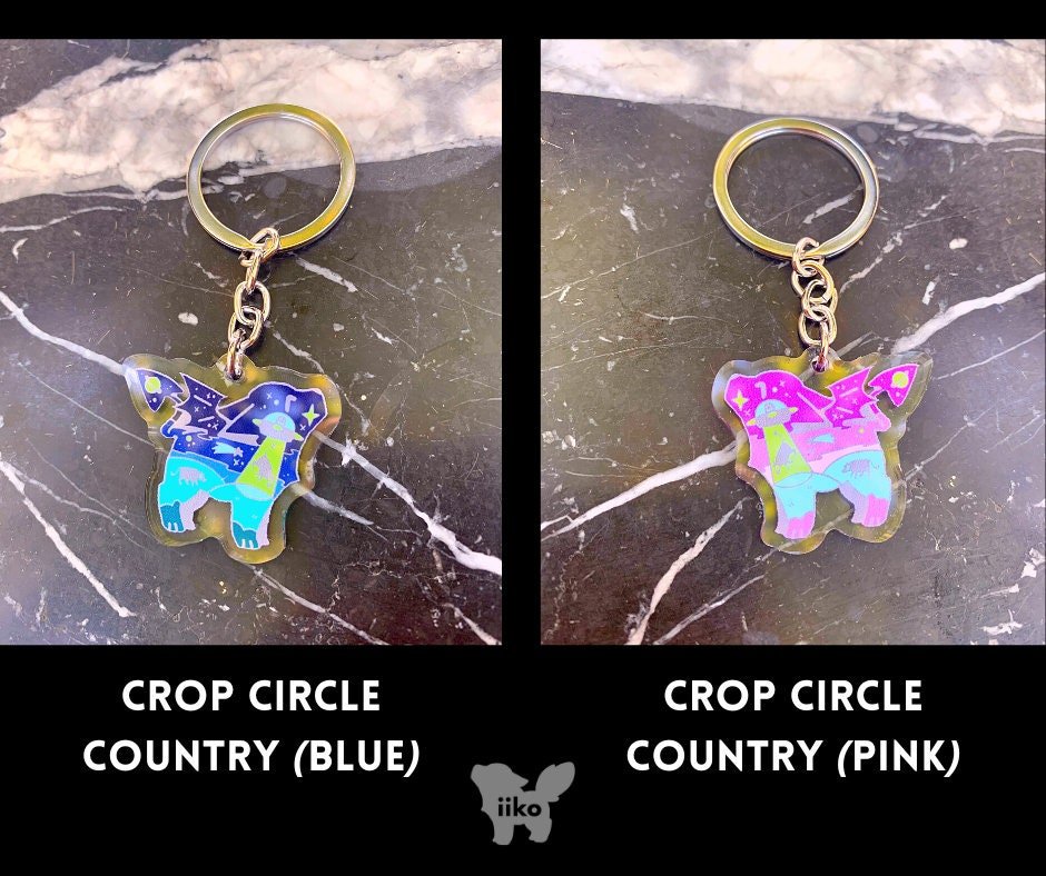 Blue Crop Circle Country Keychain • STRAYSAINT COLLAB - iikoshop -