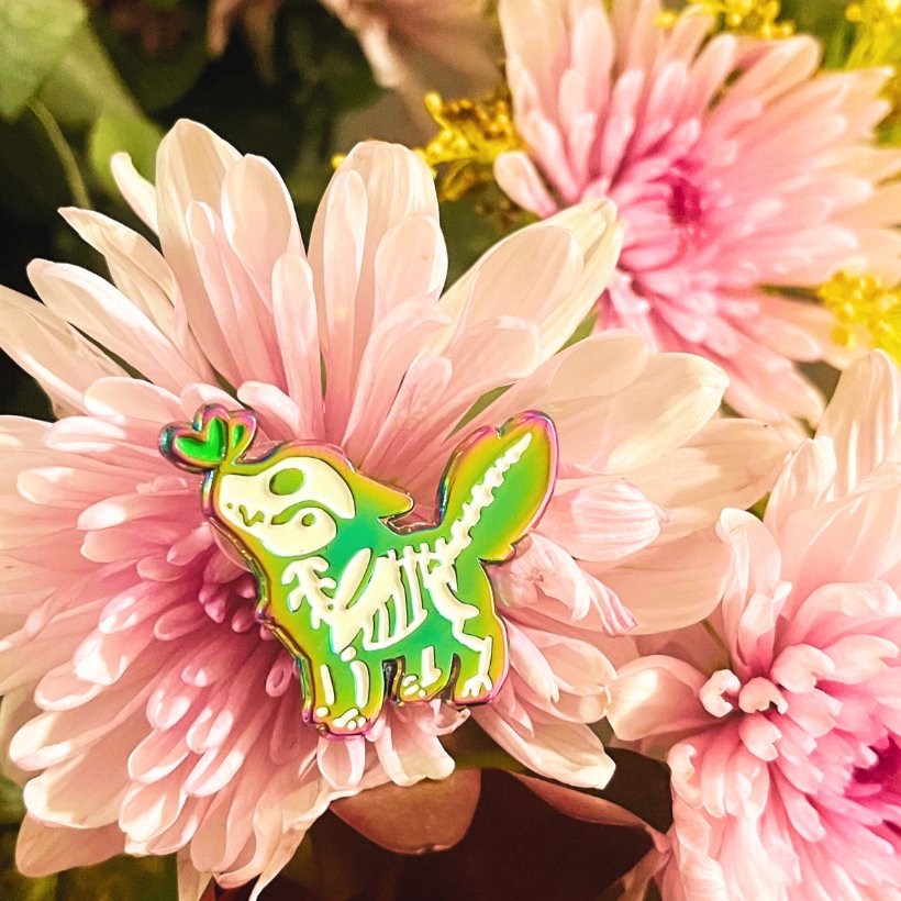 Chrome Death Pin (Glow - in - the - Dark) - iikoshop - Pin