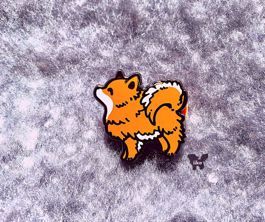 Classic Orange Pomeranian Pin - iikoshop - Pin
