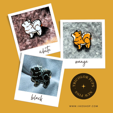 Classic Orange Pomeranian Pin - iikoshop - Pin