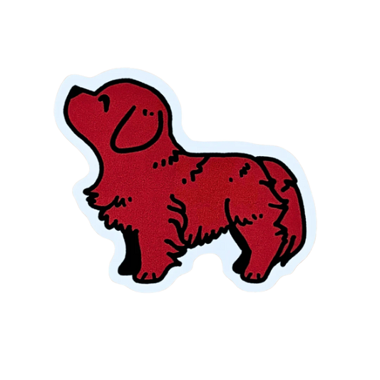 Dark Golden Retriever Sticker