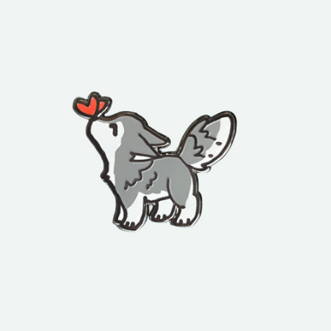 Grey Husky Pin • Most Loved