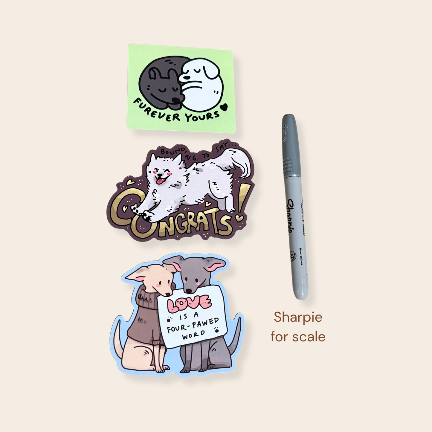 Love is a Four-Pawed Word Iggy Love Sticker