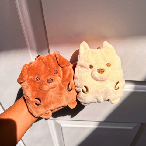 [PREORDER] Oats and Cocoa Set - Dog Pouch Keychain with Reusable Bag