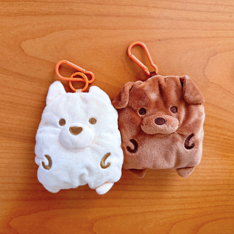 [PREORDER] Oats and Cocoa Set - Dog Pouch Keychain with Reusable Bag