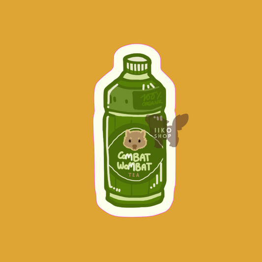 Combat Wombat Tea Sticker - iikoshop