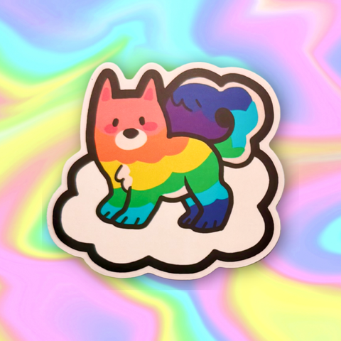 Rainbow Shiba Sticker