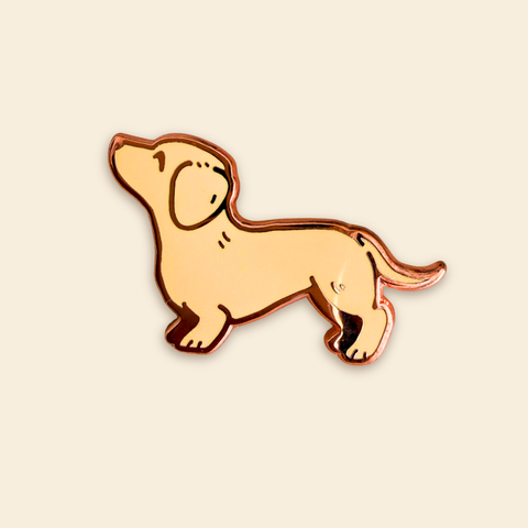 Cream Dachshund Pin