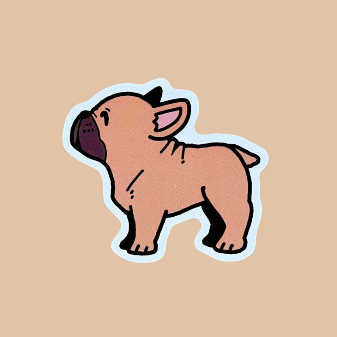 Tan French Bulldog Sticker