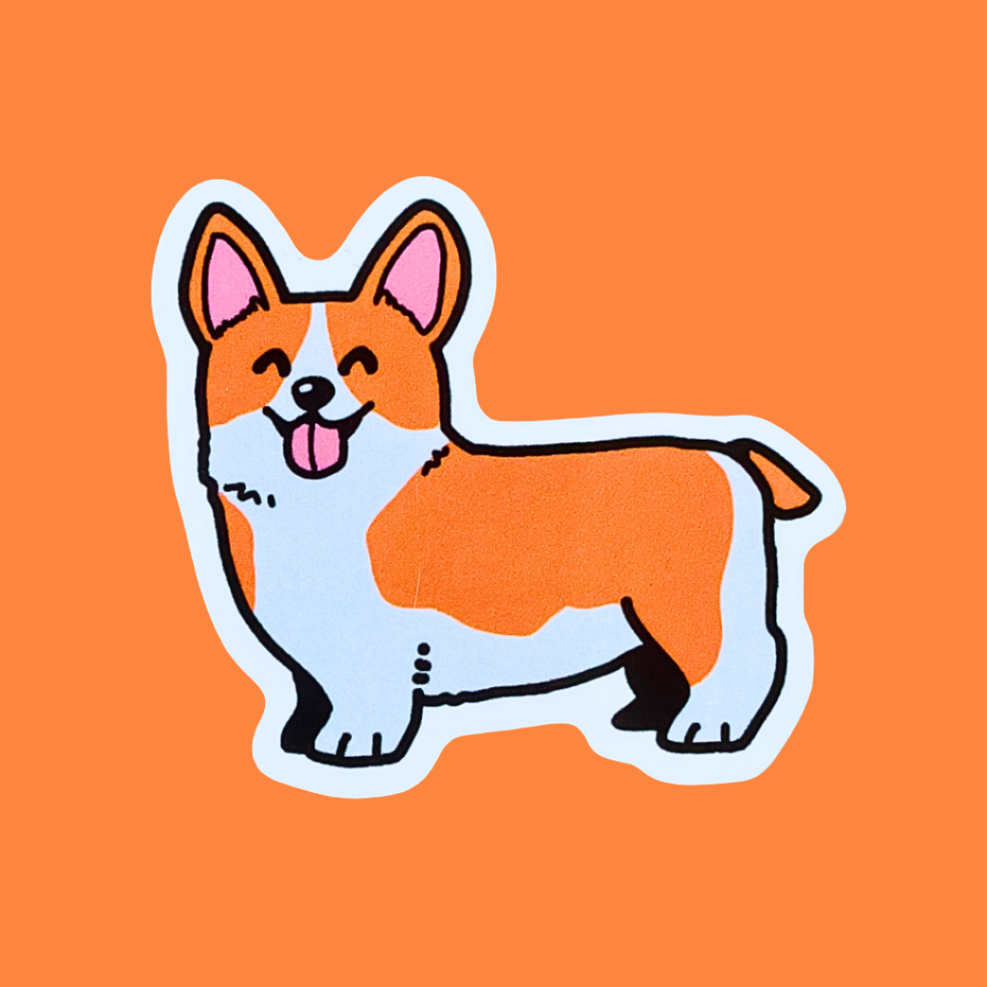 Red Corgi Sticker