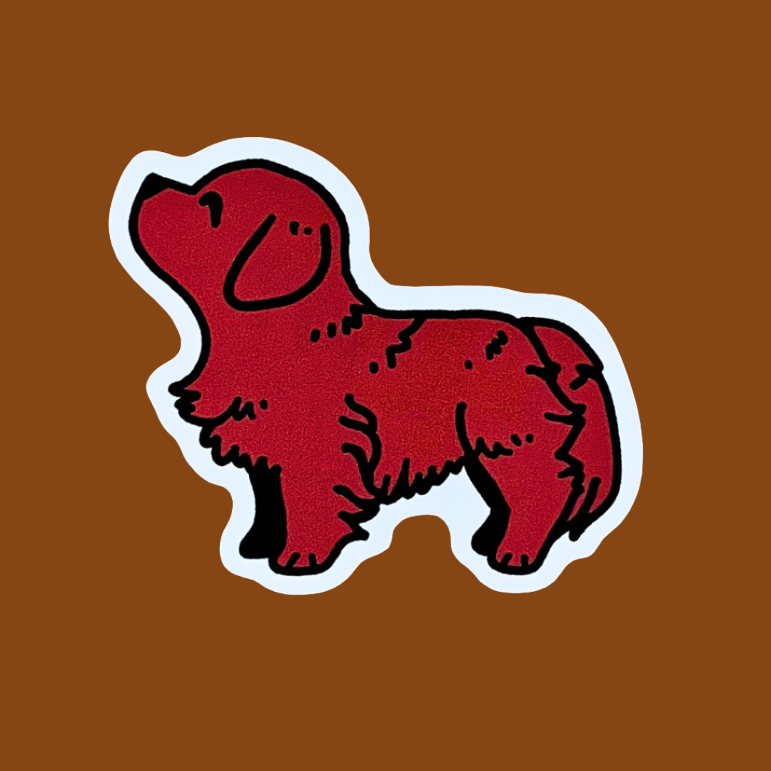 Dark Golden Retriever Sticker