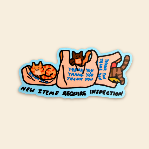 Kitty Grocery Inspection Sticker