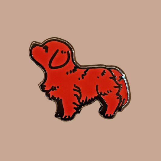 Dark Golden Retriever Pin