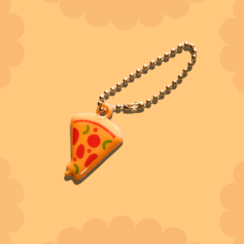 Puffy Pizza Keychain