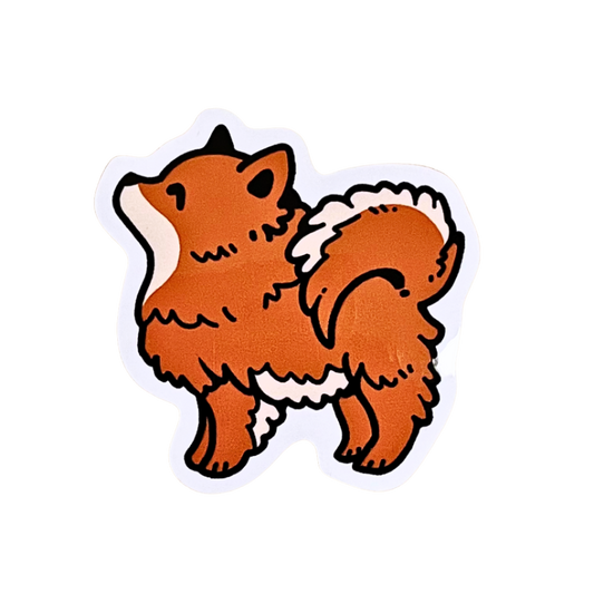 Classic Orange Pomeranian Sticker