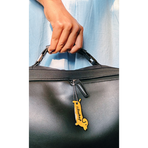 Reflective Dachshund Keychain