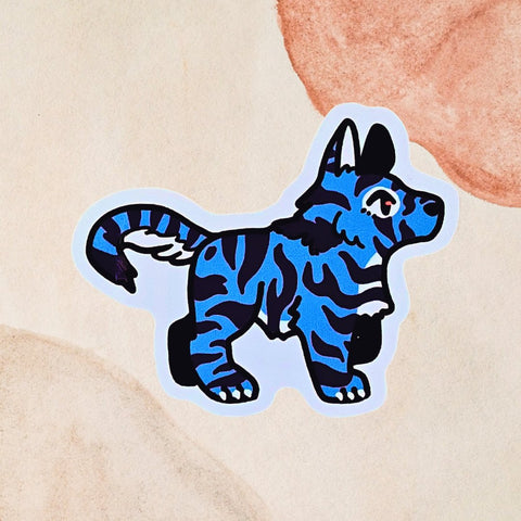 Azure Tiger Sticker - iikoshop - Sticker