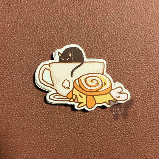 Cinnabun and Kofi Sticker - iikoshop - Sticker