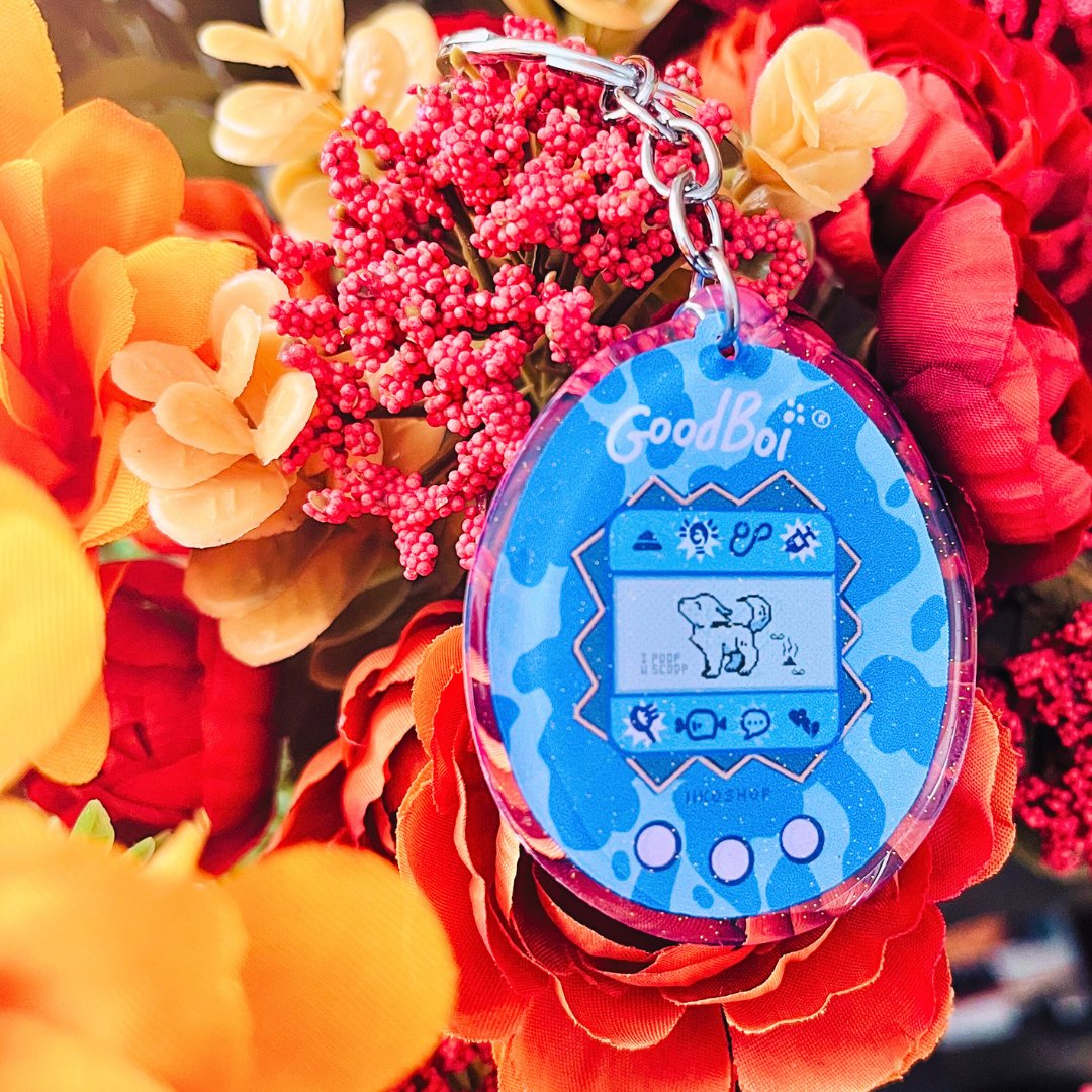 Cobalt Dino GoodBoi - tachi Keychain • NOV '23 LIMITED EDITION - iikoshop - 