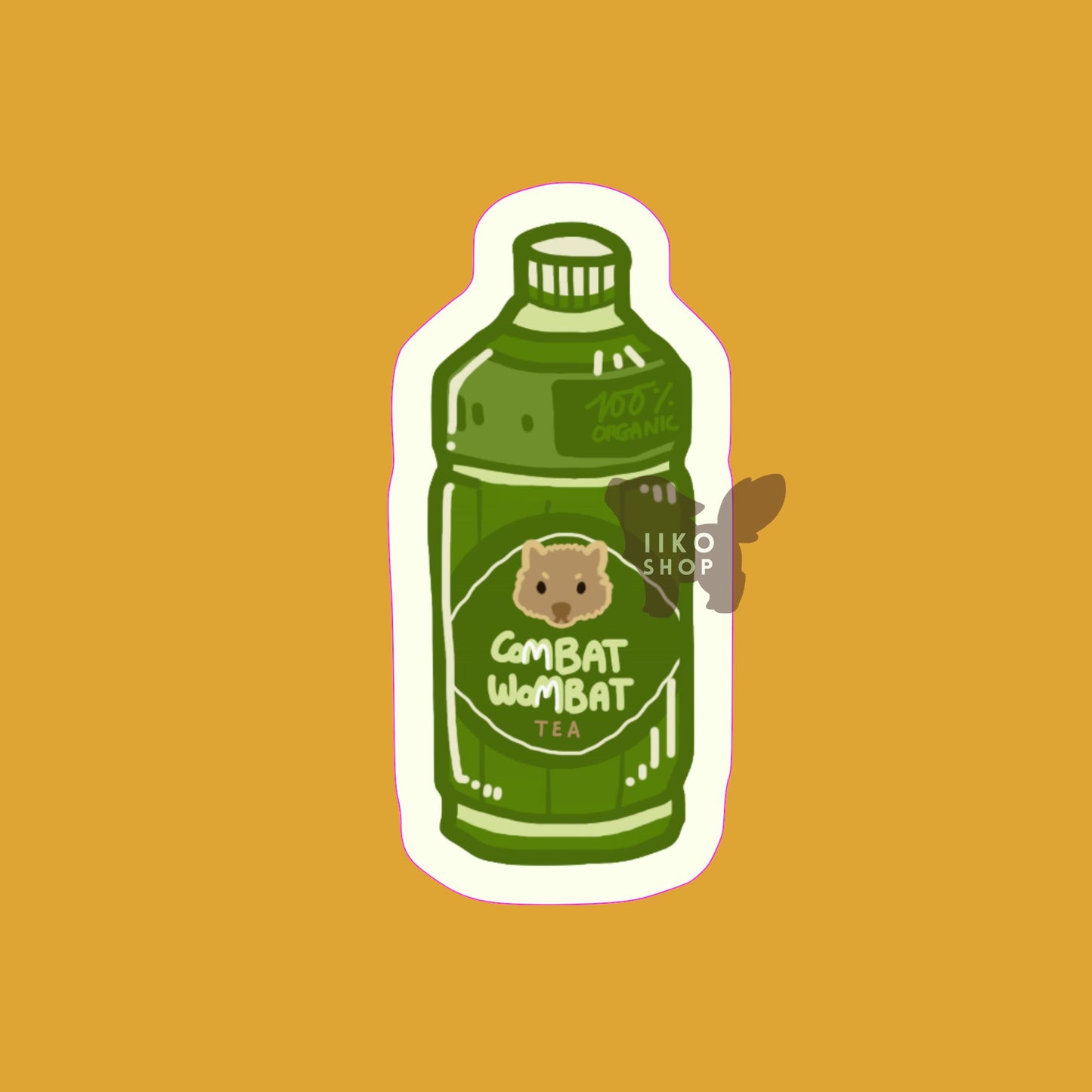 Combat Wombat Tea Sticker - iikoshop - Sticker