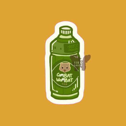 Combat Wombat Tea Sticker - iikoshop - Sticker