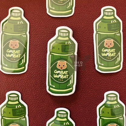 Combat Wombat Tea Sticker - iikoshop - Sticker