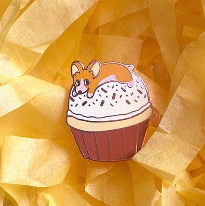 Corgi Cupcake Pin • NO RESTOCK - iikoshop - Pin