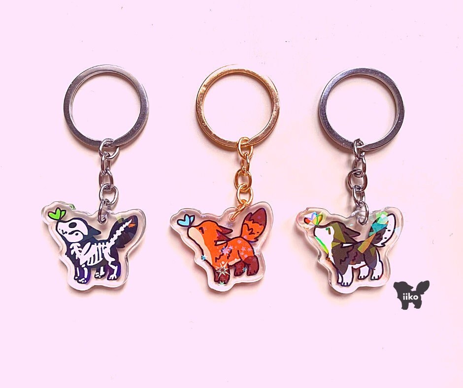 Good Boi Keychains: Mr. Fox, Death, and Husky - iikoshop