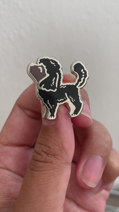 Blackberry Poodle Pin