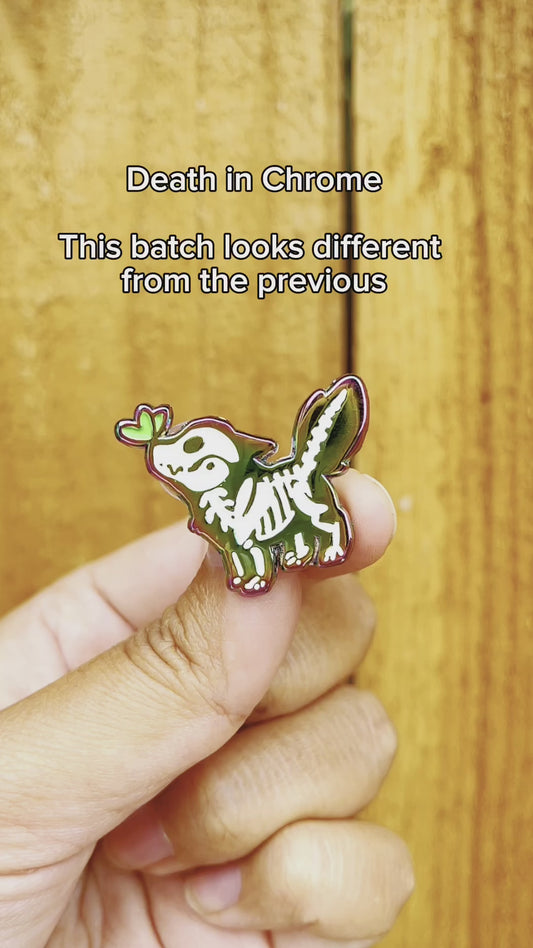 Chrome Death Pin (Glow-in-the-Dark)