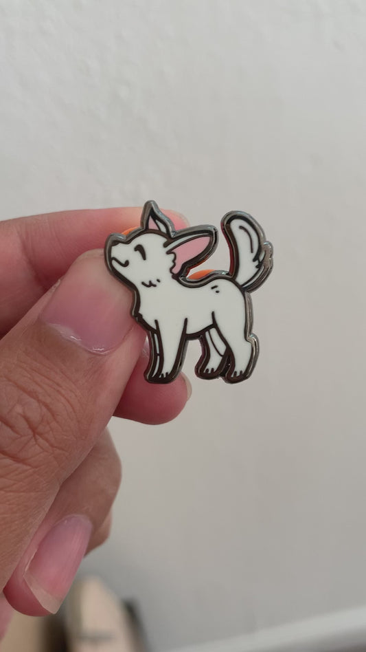 White Chihuahua Pin