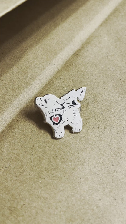 Gargoyle Pin (Glow-in-the-Dark Heart) • STRAYSAINT COLLAB