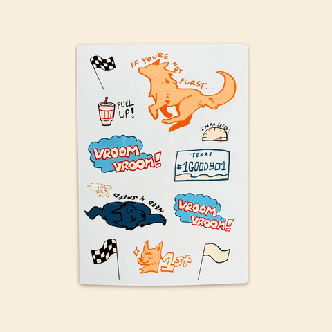 Race to Furst Place - A6 Sticker Sheet