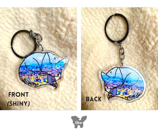 Holographic Oregon Keychain - iikoshop